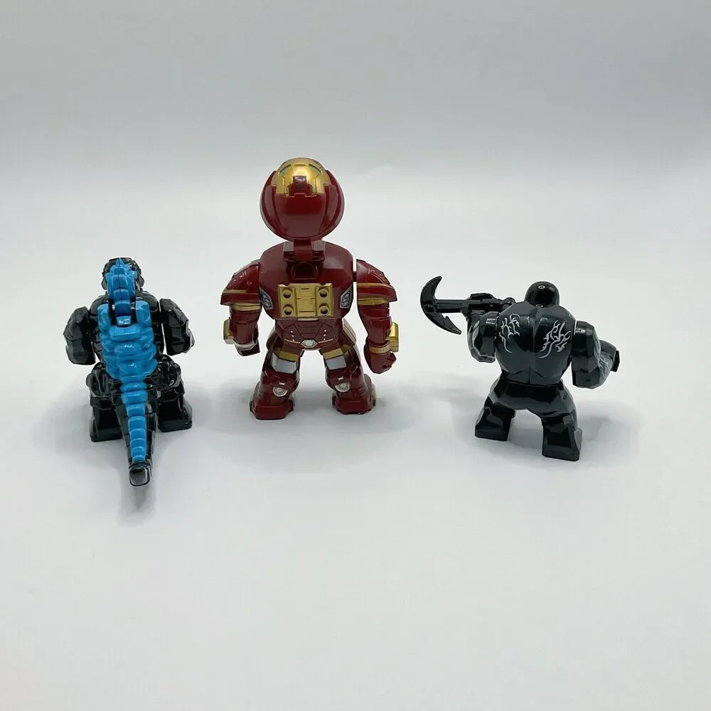 Lot of 10 Marvel Black Venom Ironman Custom Bigfig Figures NOT LEGO